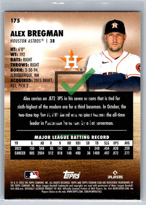 2024 Topps Stadium Club Red Foil Alex Bregman #175