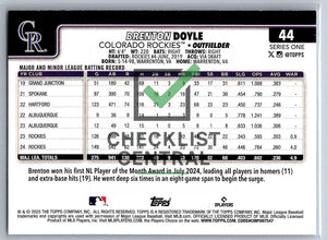 2025 Topps Brenton Doyle #44