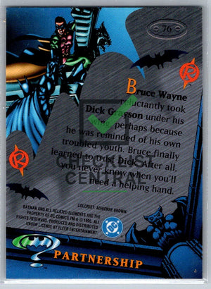 1995 Fleer Metal Batman Forever Partnership #76
