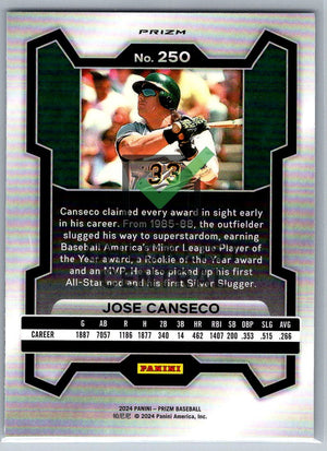 2024 Panini Prizm Jose Canseco #250