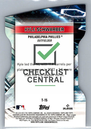 2023 Topps Stadium Club Triumvirates Kyle Schwarber #T-15