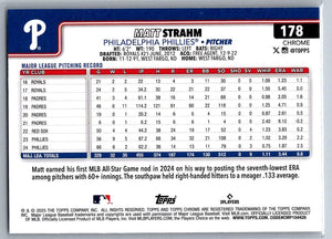 2025 Topps Chrome X-Fractors Matt Strahm #178