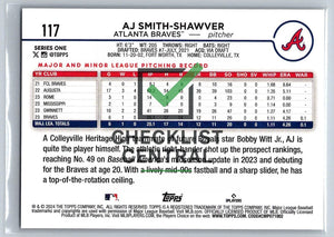 2024 Topps A.J. Smith-Shawver #117 RC