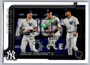 2025 Topps Aaron Judge, Juan Soto, & Alex Verdugo #184 -Bronx Bombers