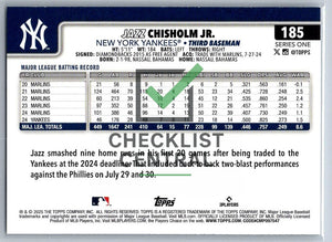 2025 Topps Jazz Chisholm Jr. #185