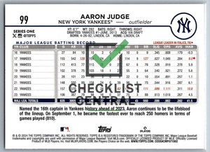 2024 Topps Aaron Judge #99