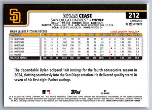 2025 Topps Chrome X-Fractors Dylan Cease #212