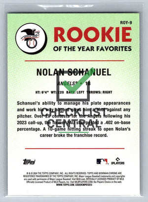 2024 Bowman Chrome Rookie of the Year Favorites Nolan Schanuel #ROY-9