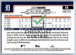 2025 Topps Jake Rogers #55