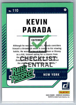 2024 Donruss Red and Blue Kevin Parada #110