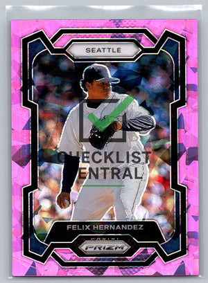 2024 Panini Prizm Prizms Pink Ice Felix Hernandez #83