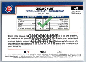 2025 Topps Chicago Cubs #60