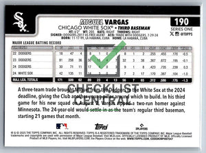 2025 Topps Miguel Vargas #190