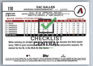 2024 Topps Zac Gallen #110