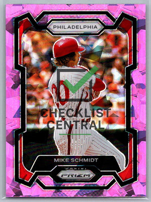 2024 Panini Prizm Prizms Pink Ice Mike Schmidt #73