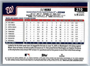 2025 Topps Chrome X-Fractors DJ Herz #270