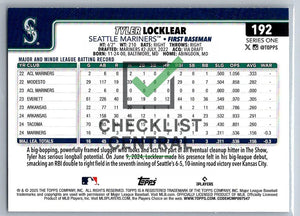 2025 Topps Tyler Locklear #192 RC