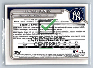 2024 Bowman Chrome Lunar Glow Refractors Spencer Jones #BCP-32