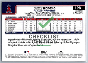 2025 Topps Chrome X-Fractors Bryce Teodosio #198