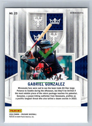 2024 Panini Crusade Silver Gabriel Gonzalez #23