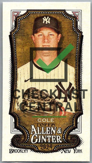 2024 Topps Allen & Ginter Mini A&G Back Gerrit Cole #25