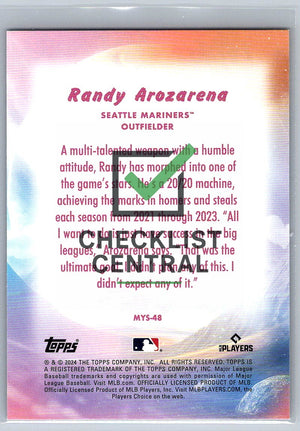 2024 Topps Update Mystical Randy Arozarena #MYS-48