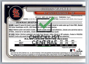 2024 Bowman Purple Pattern Jordan Walker #29 - 018/199