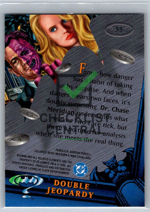 1995 Fleer Metal Batman Forever Double Jeopardy #53