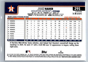 2025 Topps Chrome X-Fractors Josh Hader #295