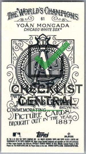 2024 Topps Allen & Ginter Mini A&G Back Yoan Moncada #61
