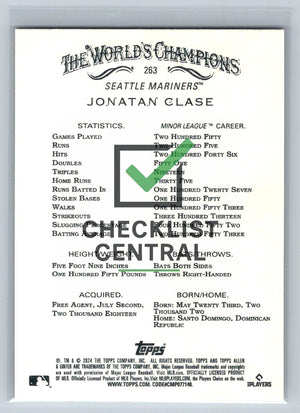 2024 Topps Allen & Ginter Jonatan Clase #263 RC