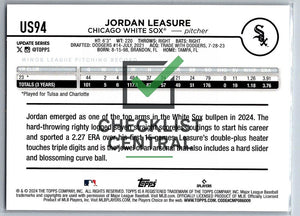 2024 Topps Update Jordan Leasure #US94 RC