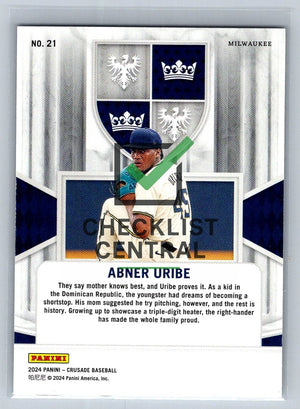 2024 Panini Crusade Silver Abner Uribe #21