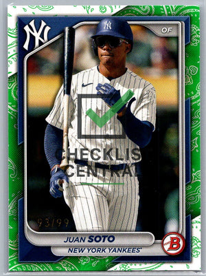 2024 Bowman Green Pattern Juan Soto #78 - 93/99