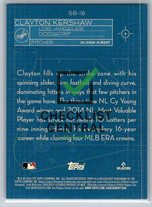 2024 Topps Superstar Blueprint Clayton Kershaw #SB19