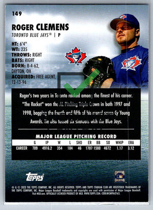 2023 Topps Stadium Club Roger Clemens #149