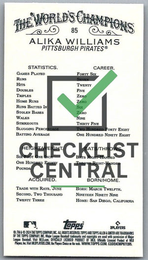 2024 Topps Allen & Ginter Mini Gold Border Alika Williams #85