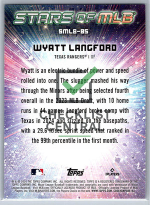 2024 Topps Stars of MLB Wyatt Langford #SMLB-85