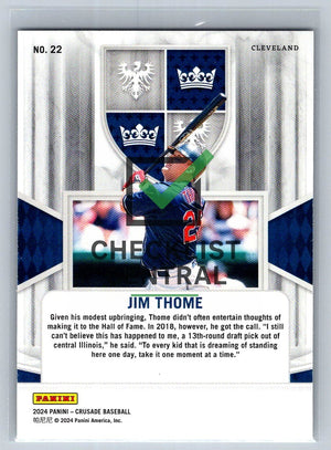 2024 Panini Crusade Silver Jim Thome #22