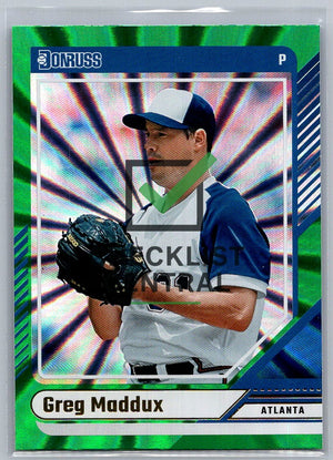 2024 Donruss Green Laser Greg Maddux #50