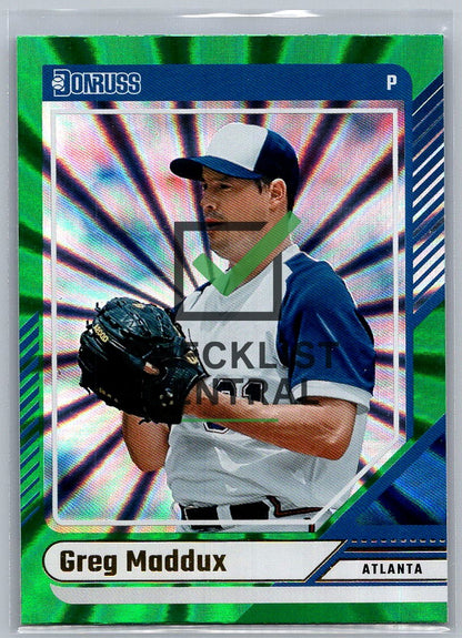 2024 Donruss Green Laser Greg Maddux #50