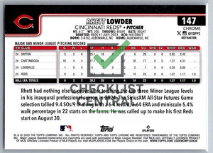 2025 Topps Chrome Refractors Rhett Lowder #147