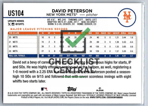 2024 Topps Update David Peterson #US104