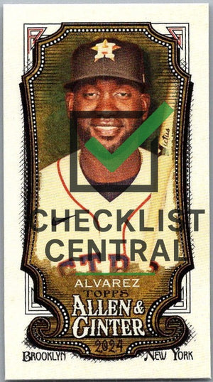 2024 Topps Allen & Ginter Mini A&G Back Yordan Alvarez #83