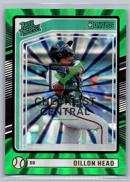 2024 Donruss Green Laser Dillon Head #178