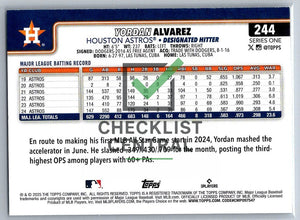 2025 Topps Yordan Alvarez #244