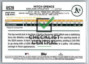 2024 Topps Update Gold Rainbow Foil Mitch Spence #US28