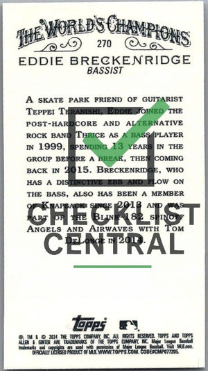 2024 Topps Allen & Ginter Mini Gold Border Eddie Breckenridge #270
