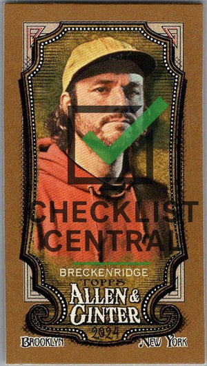 2024 Topps Allen & Ginter Mini Gold Border Eddie Breckenridge #270