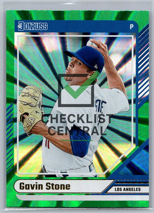 2024 Donruss Green Laser Gavin Stone #49